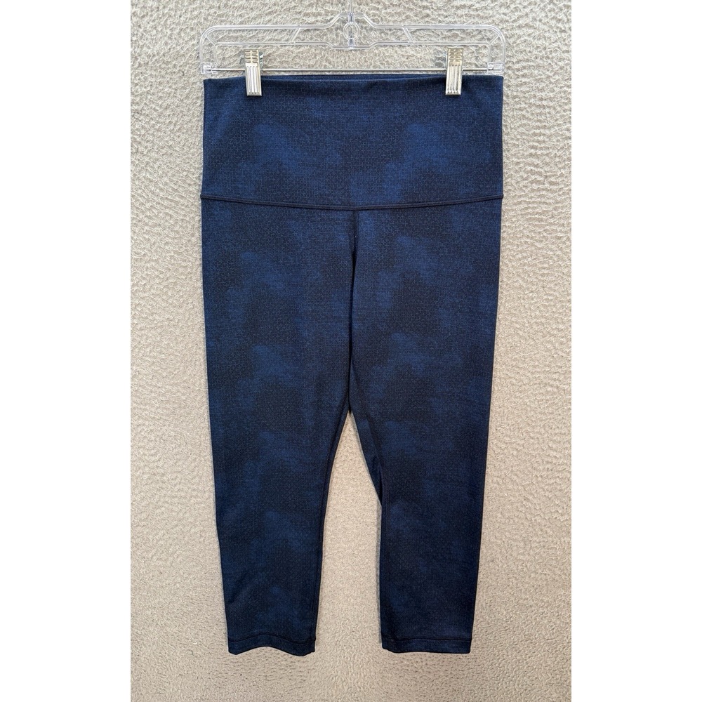 Lululemon Leggings Womens 6 Blue Wunder Under High Rise Roll Down High Rise Yoga